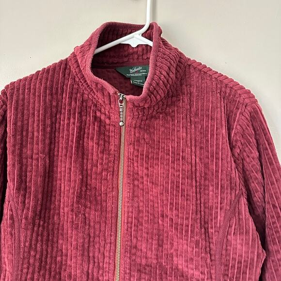 Woolrich Corduroy Jacket Womens MEDIUM Shacket Zip Gorpcore Outdoor Work Red - Picture 3 of 9
